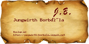 Jungwirth Borbála névjegykártya