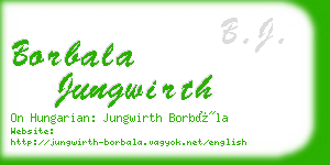 borbala jungwirth business card